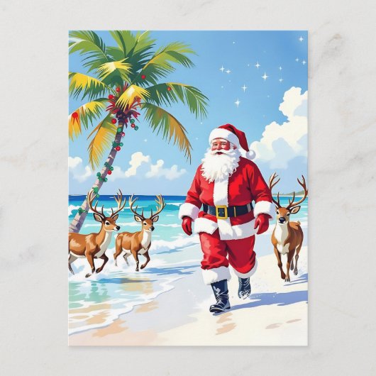 Tropical Christmas Personalized  Feestdagenkaart (Voorkant)