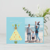 Tropical Christmas Photo Christmas Kaart (Staand voorkant)