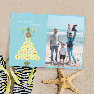 Tropical Christmas Photo Christmas Kaart
