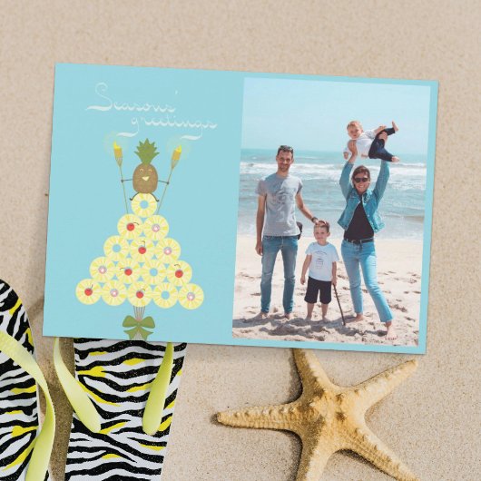 Tropical Christmas Photo Christmas Kaart