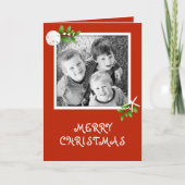 Tropical Christmas Photo Template Gevouwen Kaarten (Voorkant)