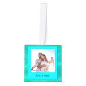 Tropical Christmas Photos Cube Wood Ornament (Voorkant)