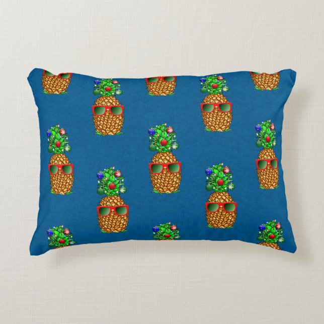 Tropical Christmas Pineapple Warm Xmas Accent Kussen (Voorkant)