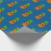 Tropical Christmas Pineapple Warm Xmas Cadeaupapier (Hoek)