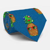 Tropical Christmas Pineapple Warm Xmas Stropdas (Opgerold)