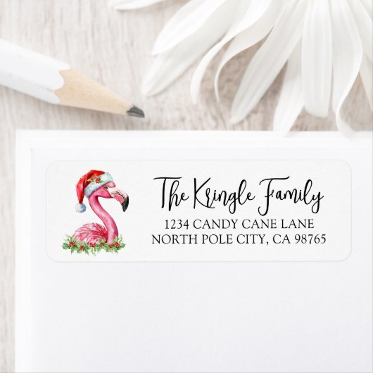 Tropical Christmas Return Address Label (Insitu)