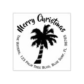 Tropical Christmas Return Adres Stempel Gepersonal (Afrduk)