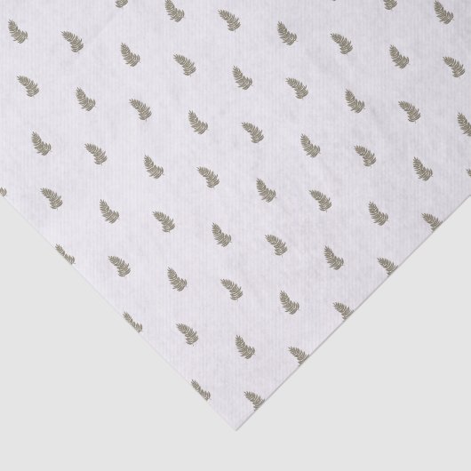 Tropical Christmas Sage Green White Palm Leaf Tissuepapier (Detail)