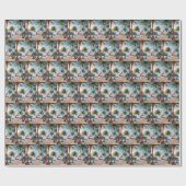 Tropical Christmas Sand Man Cadeaupapier (Vlak)