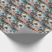 Tropical Christmas Sand Man Cadeaupapier (Hoek)