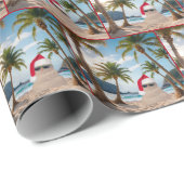 Tropical Christmas Sand Man Cadeaupapier (Rol Hoek)