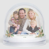 Tropical Christmas Starfish Family Photo Sneeuwbol (Voorkant)