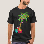 Tropical Christmas Tree | Festive Palm Design T-shirt (Voorkant)