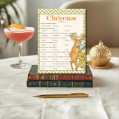 Tropical Christmas Trivia game card Feestdagenkaart