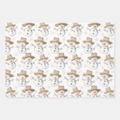 Tropical Christmas Watercolor Snowmen & Starfish Inpakpapier Vel (Voorkant 2)