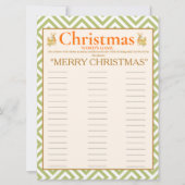 Tropical  Christmas Word game card Feestdagenkaart (Voorkant)