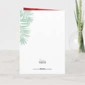 Tropical Christmas Wreath Custom Foto Gevouwen Feestdagen Kaart (Achterkant)