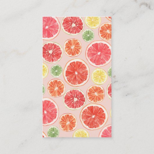 Tropical Citrus Display Vrijgezellenfeest Kaart (Achterkant)