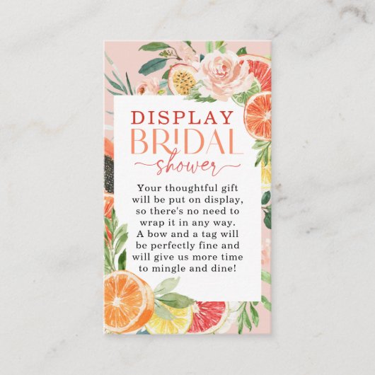Tropical Citrus Display Vrijgezellenfeest Kaart (Voorkant)