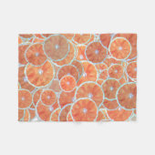 Tropical Citrus Fruit Oranges Tangerine Slices | Fleece Deken (Voorkant (Horizontaal))