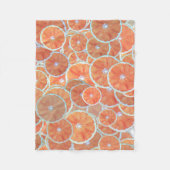 Tropical Citrus Fruit Oranges Tangerine Slices | Fleece Deken (Voorkant)
