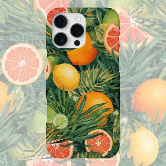 Tropical Citrus Medley – Watercolor Lemon, Orange  iPhone Hoesje
