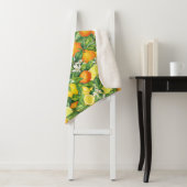 Tropical Citrus Medley Watercolor Pattern Sherpa Deken (In situ)