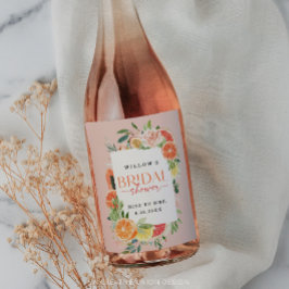 Tropical Citrus Vrijgezellenfeest aangepaste wijnl Wijn Etiket