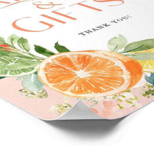 Tropical Citrus Vrijgezellenfeest Kaarten & Gesche Poster (Hoek)