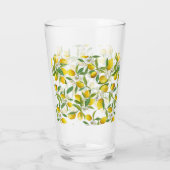 TROPICAL Citrus ZOMER FRUIT Bloem citroen Slice Glas (Achterkant)