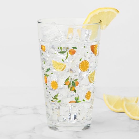 TROPICAL Citrus ZOMERFRUIT Sinaasappel citroenschi Glas (Achterkant ijs)