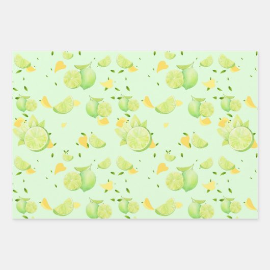 TROPICAL Citrus ZOMERFRUIT Sinaasappel citroenschi Inpakpapier Vel (Voorkant 2)