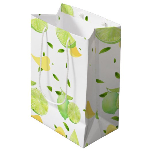 TROPICAL Citrus ZOMERFRUIT Sinaasappel citroenschi Medium Cadeauzakje (Voorkant Gekanteld)