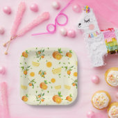 TROPICAL Citrus ZOMERFRUIT Sinaasappel citroenschi Papieren Bordje (Feest)