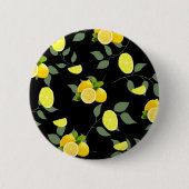 TROPICAL Citrus ZOMERFRUIT Sinaasappel citroenschi Ronde Button 5,7 Cm (Voorkant)
