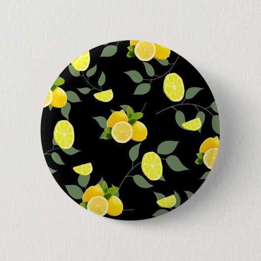 TROPICAL Citrus ZOMERFRUIT Sinaasappel citroenschi Ronde Button 5,7 Cm (Voorkant)