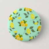 TROPICAL Citrus ZOMERFRUIT Sinaasappel citroenschi Ronde Button 5,7 Cm (Voorkant)