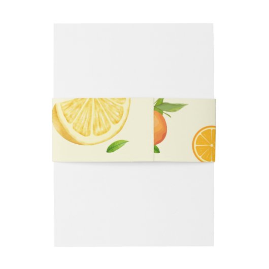 TROPICAL Citrus ZOMERFRUIT Sinaasappel citroenschi Uitnodigingen Wikkel (Achterkant Voorbeeld)