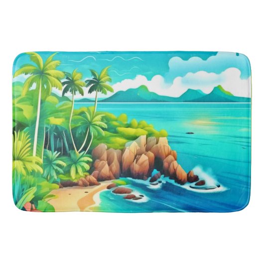 Tropical Coast Bliss Design Badmat (Voorkant)