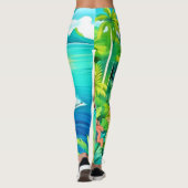 Tropical Coast Bliss Design Leggings (Achterkant)