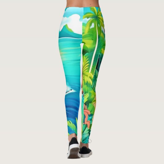 Tropical Coast Bliss Design Leggings (Achterkant)