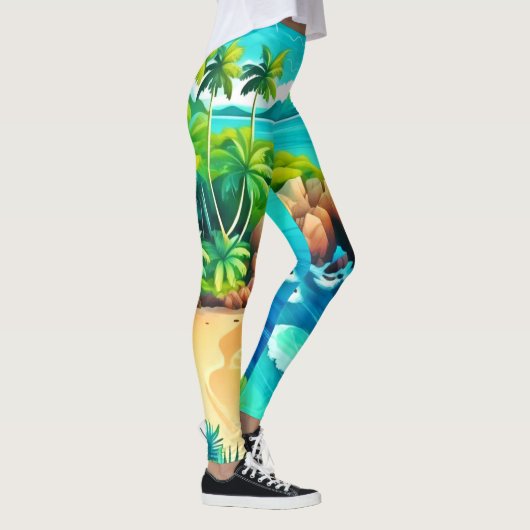 Tropical Coast Bliss Design Leggings (Rechts)