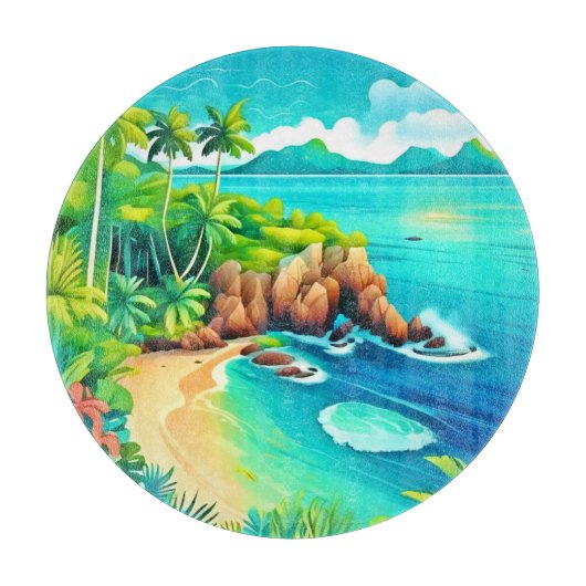 Tropical Coast Bliss Design Snijplank (Voorkant)