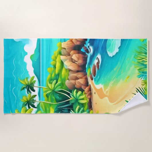 Tropical Coast Bliss Design Strandlaken (Voorkant)