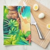 Tropical Coast Bliss Design Theedoek (Quarter Fold)