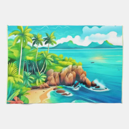 Tropical Coast Bliss Design Theedoek