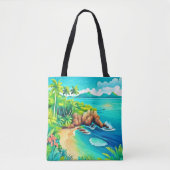 Tropical Coast Bliss Design Tote Bag (Voorkant)
