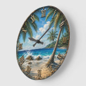 Tropical Coastal Ocean palm Tree Beach Grote Klok (Hoek)
