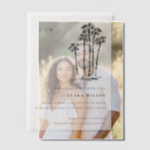 Tropical Coastal Palm Schetch Baby shower Vellum Uitnodigingen (Offset (Koppel))