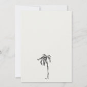 Tropical Coastal Palm Schetch Verloving Kaart (Achterkant)